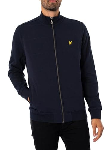 Image of Lyle & Scott Men's Hybrid Baffled Track Jacket, Blue, L