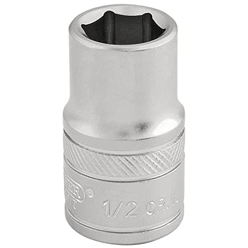 Image of Draper 16626 1/2-Inch Square Drive Micro Satin Chrome Imperial Socket, 1/2-Inch Size , Blue