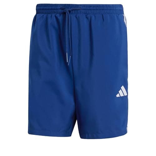 Image of adidas Men's Essential Three Stripes Chelsea Base Short, Dark Blue/White, XS