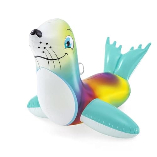 Image of Bestway Seal Pool Float, Kids Inflatable Ride-On with Handles, Swimming Pool and Beach Toy