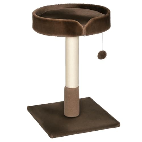 Image of PawHut 70cm Height Cat Tree Scratching Post Furniture Pet Play Area Activity Center Kitten Climbers Climbing Exercise w/ Hanging Toy & Cushion