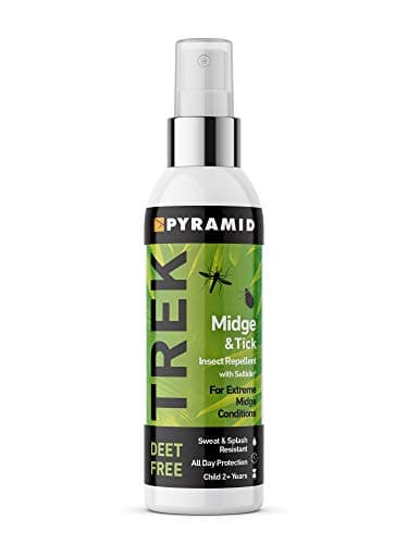 Image of Pyramid Trek Midge & Tick No DEET Midge/Tick/Mosquito Repellent DEET FREE Saltidin Spray - 100ml
