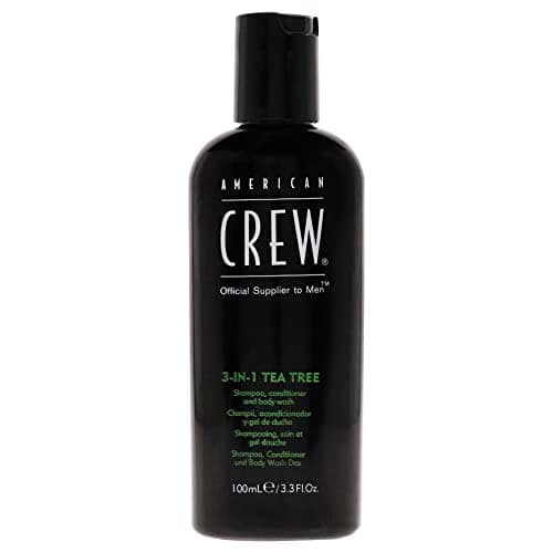 Image of American Crew 3-In-1 Tea Tree Shampoo and Conditioner and Body Wash For Men 3.3 oz Shampoo and Conditioner and Body Wash