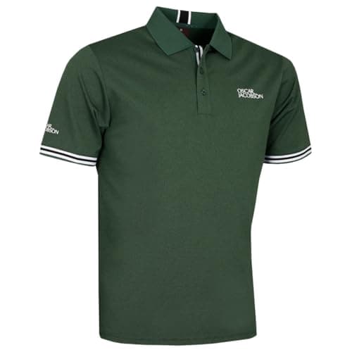 Image of Oscar Jacobson Mens Durham Tour Golf Polo Shirt - Pineneedle - L