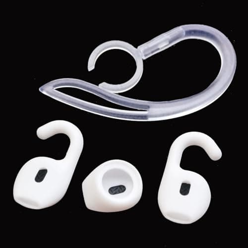 Image of V-MOTA Eargels Ear Loops Tips, Silicone Sleeves for Jabra Stealth UC and Talk 45 Bluetooth Headset (1 Set) (White)