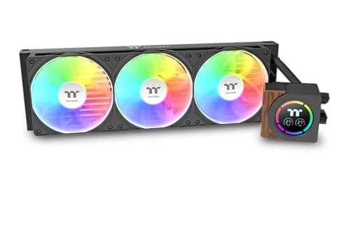 Image of Thermaltake LB360‑S ARGB Sync | 360-mm AIO Water Cooling | Segment LCD Display | Single Frame 120-mm ARGB PWM Fan | Wood Grain Design | Strong Cooling Performance | Quiet Operation | Black