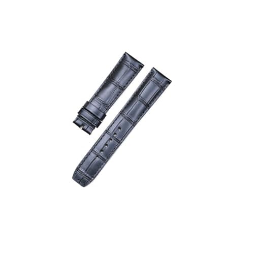 Image of TLCBAZCF Leather Suitable Compatible With Baume & Mercier HAMPTON/CLASSIMA Accessories Top Layer Leather Watch Belt 20/22mm(Black,20mm)