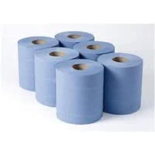 Image of WHITEBOX CBL290S Centrefeed Roll, 288 m x 180 mm, 1-Ply, Blue (Pack of 6)