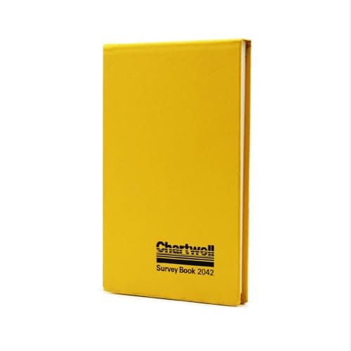 Image of Exacompta - Ref 2042Z - Chartwell - Dimensions Casebound Survey Book - 106 x 165mm in Size, Lined Rulings, Numbered Sheets - Suitable for Use Outdoors & in Wet Conditions - Yellow