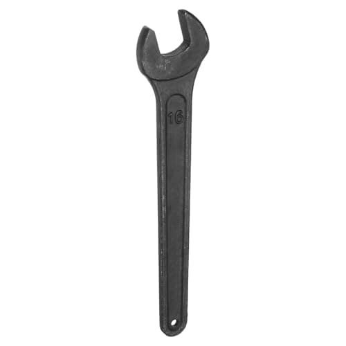 Image of sourcing map Single Open Ended Spanner Wrench, 16mm, Thicken Carbon Steel Open End Wrench Tool for Automotive Repair and Furniture Assembly, Black