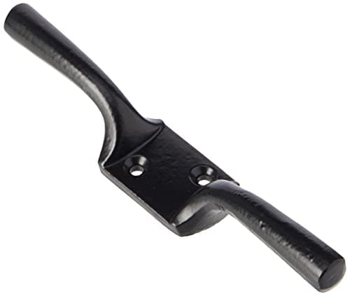 Image of Merriway® BH00404 Cleat Hook, 150 mm (6 inch) - Black Japanned