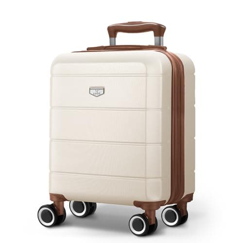 Image of LUGG 15 Inch Jetset Lightweight Travel Cabin Bag Carry On Approved Suitcase ABS Shell Protection Water Resistant & Safe Locking System Easyjet Free Under seat Luggage (45x33x20cm)