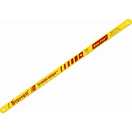 Image of Starrett Bi-Metal Hacksaw Blades - KBS1218-2 Unique Safe-Flex HSS Hand Saw 300mm 18 TPI Cutting Edge - For Non-ferrous Metals, Stainless Steel, Pipes, Plastics - 2 Pack