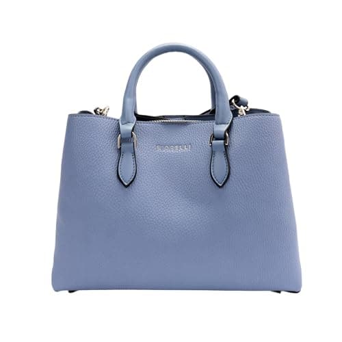 Image of Fiorelli Women's Emery Mini Satchel Bag, Stylish Handbag with Grab Handles & Crossbody Strap, Faux Leather, Cornflour Blue
