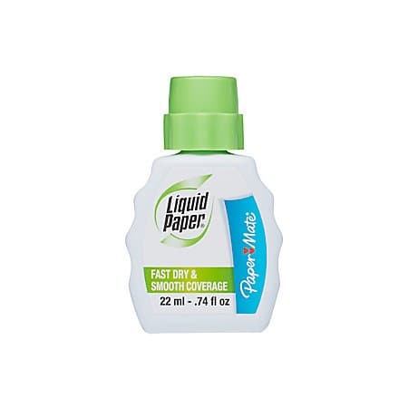 Image of Paper Mate Liquid Paper Fast Dry Correction Fluid, 22ml, 10-Count