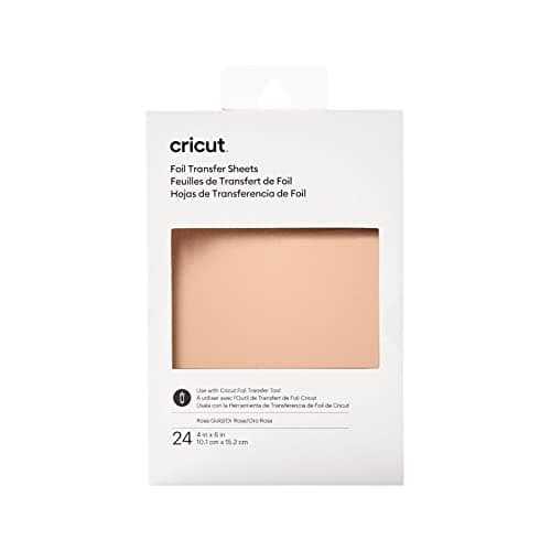 Image of Cricut foil Transfer Sheets, Rose Gold, 24 Count