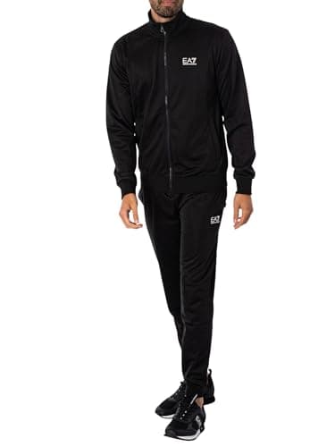 Image of EA7 Men's Logo Zip Tracksuit, Black, XXL