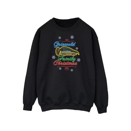 Image of National Lampoon's Christmas Vacation Men's Griswold Family Christmas Sweatshirt Medium Black
