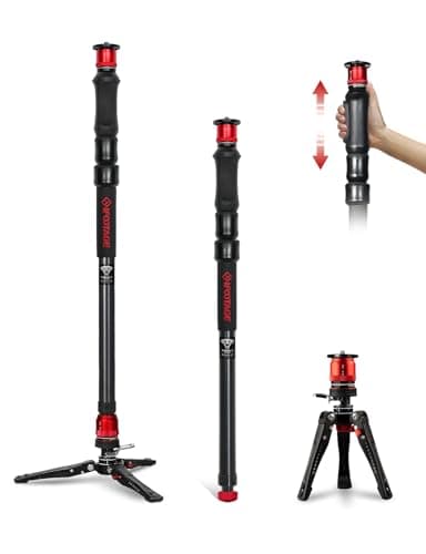 Image of IFOOTAGE Monopod Cobra 3 Strike A150S, One-Touch Lifting Monopods Camera Stand with Pedal, Aluminum Quick Video Mono pod for Shooting Animal/Sports Event/Wedding/Live Show, Payload 11lb, 60"/150cm