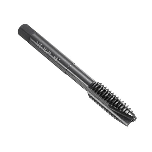Image of sourcing map Spiral Point Thread Tap 3/8-16 UNC 2B, Nitride Coated Machine Screw Tap Tapping Bit Threading Repair Tool, M2 High-Speed Steel (HSS)