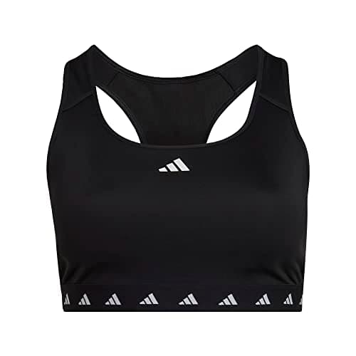 Image of adidas Women's POWERREACT Training Medium Support Techfit Bra, Black, 2X