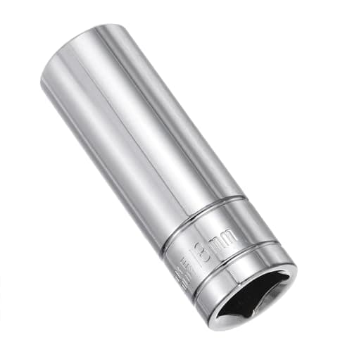 Image of Juttzzei 6-Point Deep Socket, 1/2 Inch Drive 18mm Socket, Full Polishing CR-V Steel 18mm Socket 1/2 Drive with 78mm Length 6-Point Metric Sizes foe Car Home Repair Mechanical Maintenance - Silver