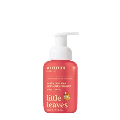 Image of ATTITUDE Foaming Hand Soap for Kids, EWG Verified, Dermatologically Tested, Plant- and Mineral-Based Ingredients, Vegan, Mango, 10 Fl Oz