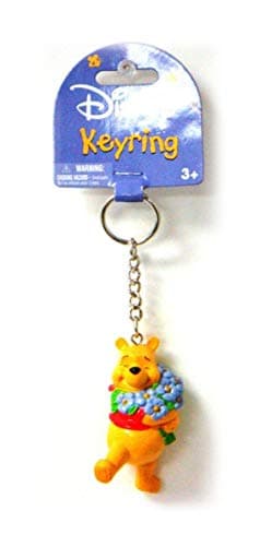 Image of Disney Winnie The Pooh PVC Figural Keyring - Pooh n Flower Figure Keychain [Toy]
