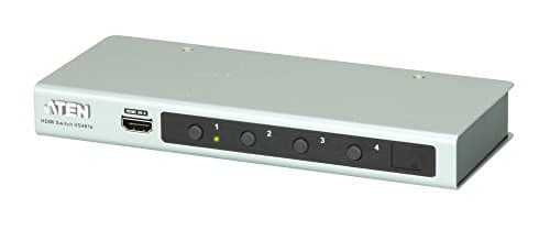 Image of ATEN 4K HDMI 4-Port Switch VS481B, 340MHz, HDCP 2.2 compatible, Auto switching, Built-in bi-directional RS-232, Supports Dolby True HD and DTS HD Master Audio, UK, 1 KVM Market Leader