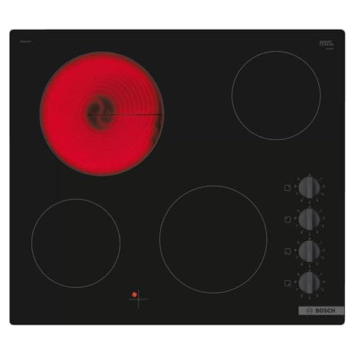 Image of Bosch Home & Kitchen Appliances Bosch PKE611CA3E Electric hob, 60 cm, Black, Built in, Serie 2