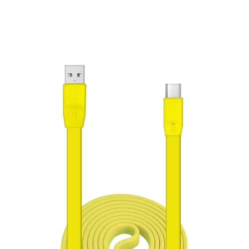 Image of Aiivioll UE Boom Replacement Charging Cable Flat USB Power Cable Speaker charging cable, data cable, Compatible with Logitech UE Boom2 / Boom3 / Megaboom/Miniboom/Roll Wireless Speaker (Yellow)