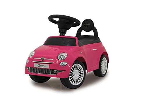 Image of Jamara 460436 - Push-Car Fiat 500 Pink - Tilt Prevention, Backrest, Hand Grip, Boot Under The Seat, Sounds, Horn