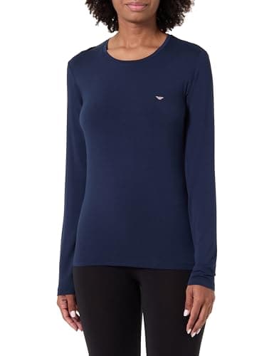 Image of EMPORIO ARMANI Women's Essential Studs T-Shirt, Blue, L