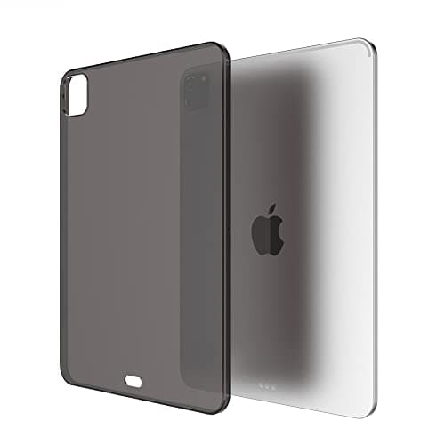 Image of Asgens Black Transparent Case for iPad Pro 12.9 Inch 2020, Thin Slim Silicone Soft TPU Shockproof Tablet Computer Case for Apple iPad Pro 12.9 Inch 2020 Models A2229 / A2233 / A2069 / A2232