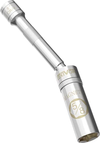 Image of LEXIVON 5/8" Swivel Magnetic Spark Plug Socket, 3/8" Drive x 6" Total Length | Enhanced Magnetic Design with Thin Wall Socket, Cr-v Steel (LX-121)