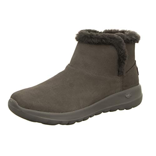 Image of Skechers ON-THE-GO JOY - BUNDLE UP, Women's Ankle Boots, Grey (Charcoal Suede Charcoal), 6 UK (39 EU)