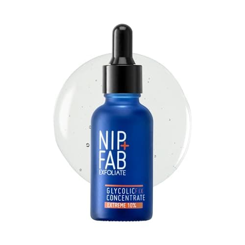 Image of Nip + Fab Glycolic Acid Fix Extreme Booster 10% AHA Liquid Face Drops with Glycolic, Amino Acid, Allantoin for Skin Brightening Toning Exfoliation, 30ml