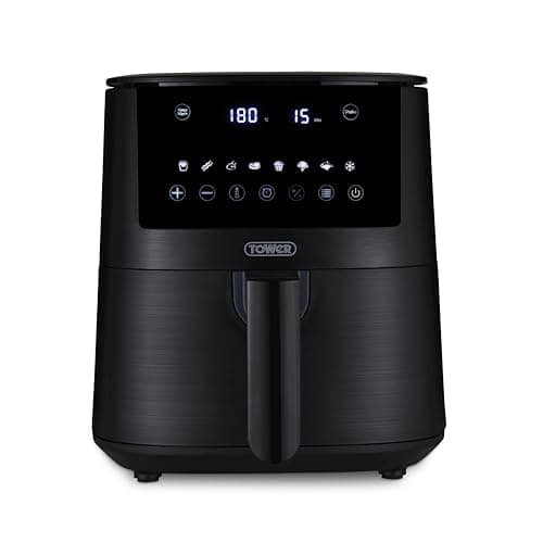 Image of Tower T17147 Vortx 4.2L Digital Air Fryer with 8 Cooking Presets, 60 Minute Timer, 1400W, Black