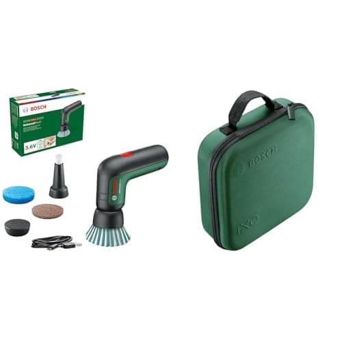 Image of Bosch Electric Cleaning Brush UniversalBrush (3.6 Ah Integrated Battery, 1 Micro USB Charger and 4 Cleaning attachments Included, in Carton Packaging) + Bosch Storage Case