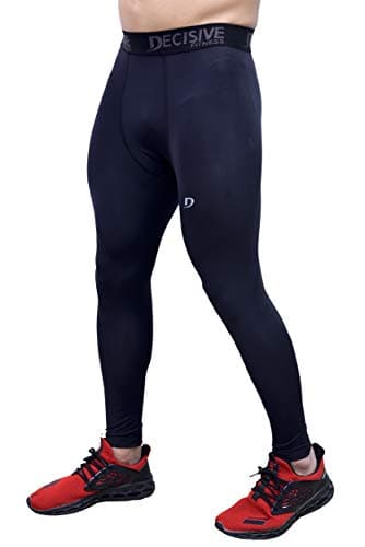 Image of DECISIVE Men's Slim Fit Polyester Spandex Pants (YF-F4FS-FTGB), Black, XL