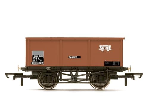 Image of Hornby Wagons - R60250 BR, 27T Iron Ore Tippler Wagon - Era 7 Train Toy, 00 Gauge Wagons & Freight for Train Set, Models for Adults - 1:76 Scale Model Gift, Brown