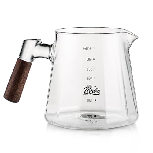 Image of Glass Coffee Server 600ML - Glass Coffee Carafe with Handle, Barista Coffee Server Coffee Pot for Drip Coffee Maker (Clear)