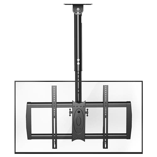 Image of XINLEI Ceiling TV Mount Fits Most 37-75 inch LCD LED Plasma Panel Display with Max VESA 600x400mm Loaded up to 50kg/110lbs Swivel and Tilt TV Bracket Height Adjustable MC61A