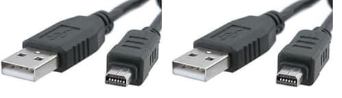 Image of DragonTrading Replacement Olympus CB-USB5,CB-USB6 12 Pin Digital Camera USB Data Cable for Olympus FE140 / U830 / U840 / U850 / D425 / D435 Cameras. Full Compatibility List Below : (Pack of 2)