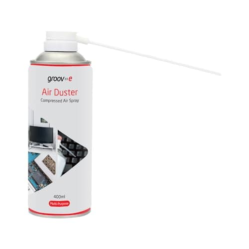 Image of Groov-e Air Duster Can - Compressed Air Cleaner for PC, Canned Air Spray, Can Dust Cleaner for Keyboards and Electronics - Extension Straw, 400ml