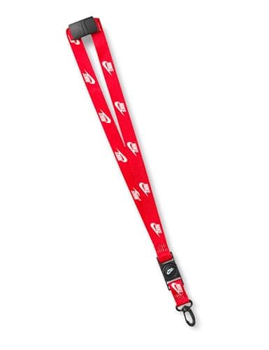 Image of NIKE Club Standard Lanyard (One Size) (Red/Black/White)