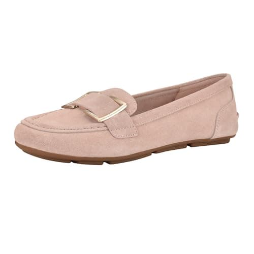 Image of Calvin Klein Women's Lydia Loafer, Light Pink Suede 681, 6.5 UK