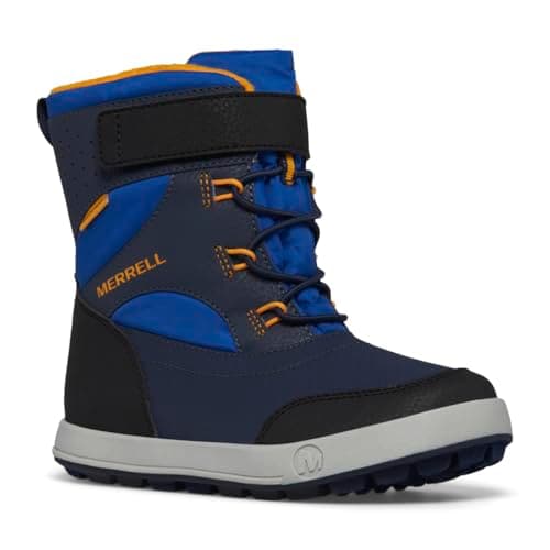 Image of Merrell Unisex Children's Panther 2.0 Ankle Strap Sandals, Blue / black / orange, 6 UK