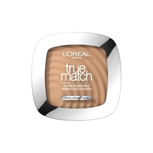 Image of L'Oréal Paris Powder Foundation, Super-Blendable, With Hyaluronic Acid, Light Texture for a Flawless Finish, True Match Perfecting Powder, Buildable Coverage, C3