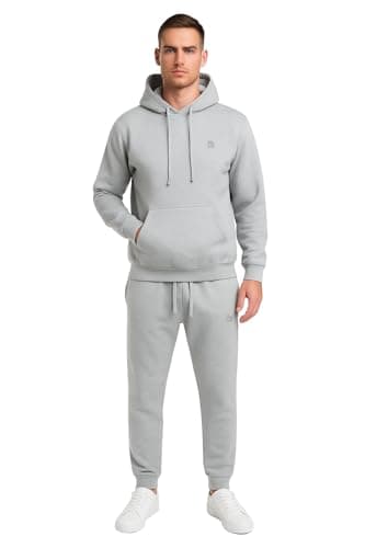Image of Bahob® Mens Tracksuit Set Full Sleeve Fleece Hoodie Top Bottoms Joggers for Men Tracksuit Sets Gym Exercise Running Sport Activewear Set S-3XL (XL, MFHTS-162-E)